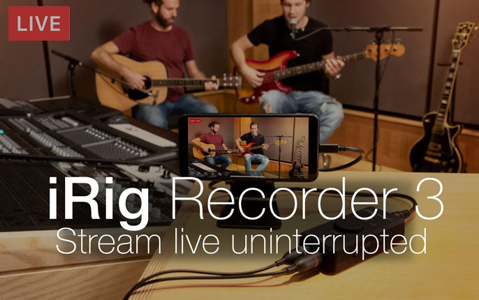 Use iRig Recorder 3 with Instagram Live for uninterrupted audio streams