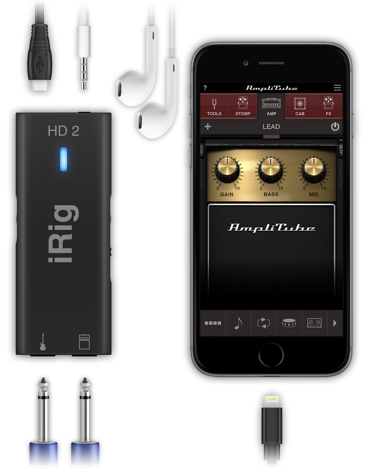 IK Multimedia iRig HD 2 Digital Guitar Interface for iOS/MAC 
