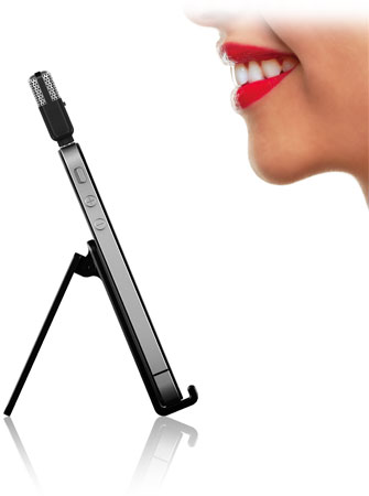 iRig Mic Cast with tabletop stand
