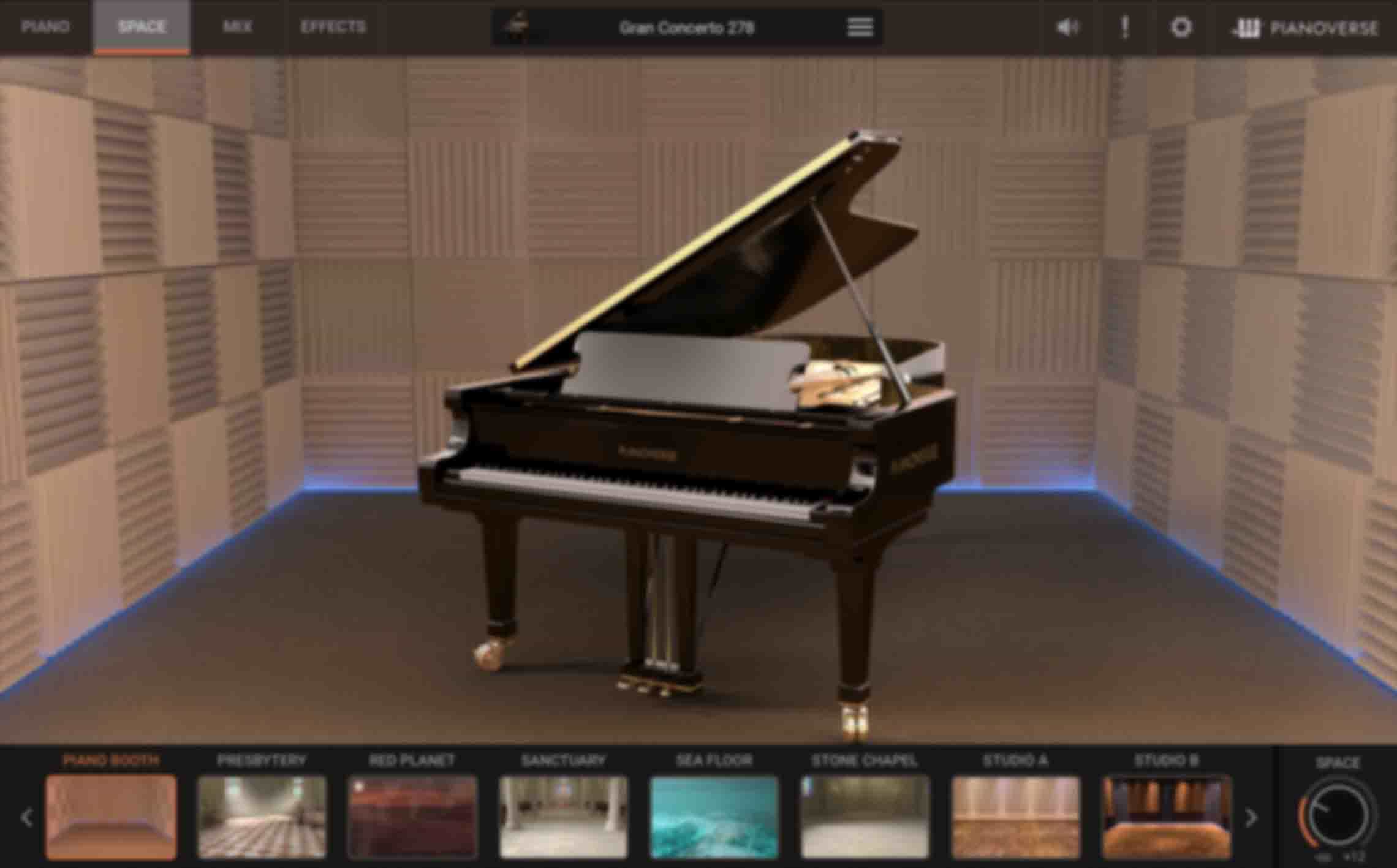 Piano Booth - 最小限のアンビエンスで暖かさと重厚さを加える、小さなレコーディング・ブース。