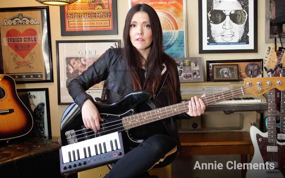 Annie Clements with iRig Keys Mini "Bass of the Future"