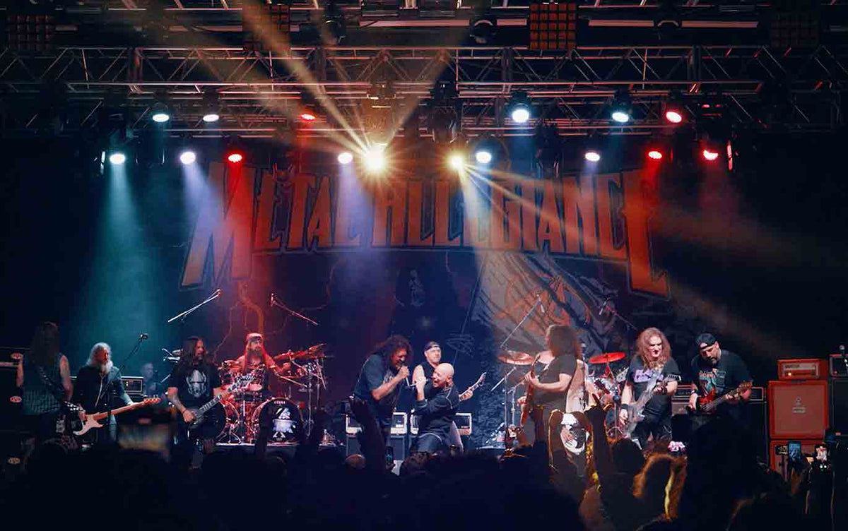 Onstage with Metal Allegiance