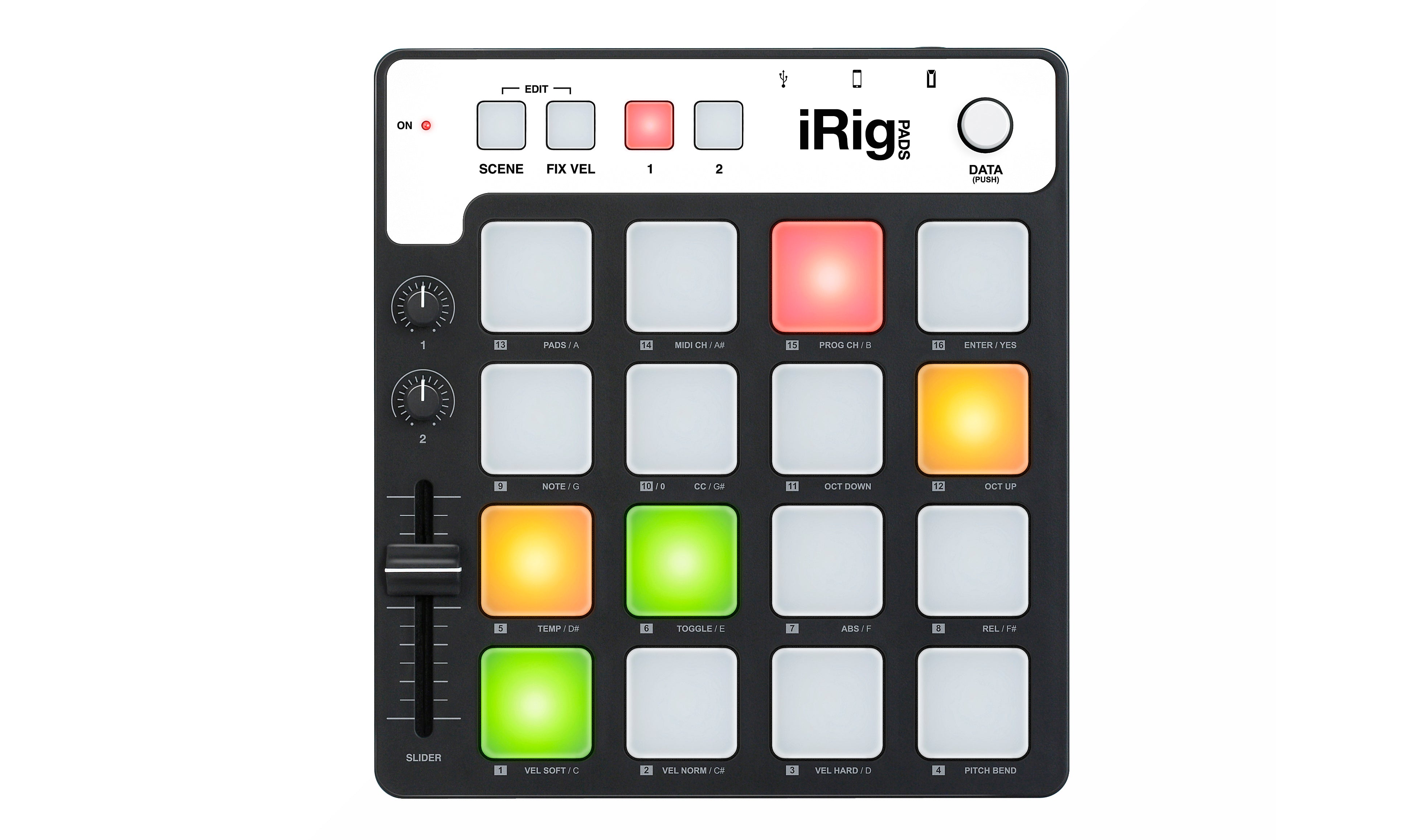 IK Multimedia iRig Pads MIDIコントローラー iRig Pads | 16-Pad MIDI Controller