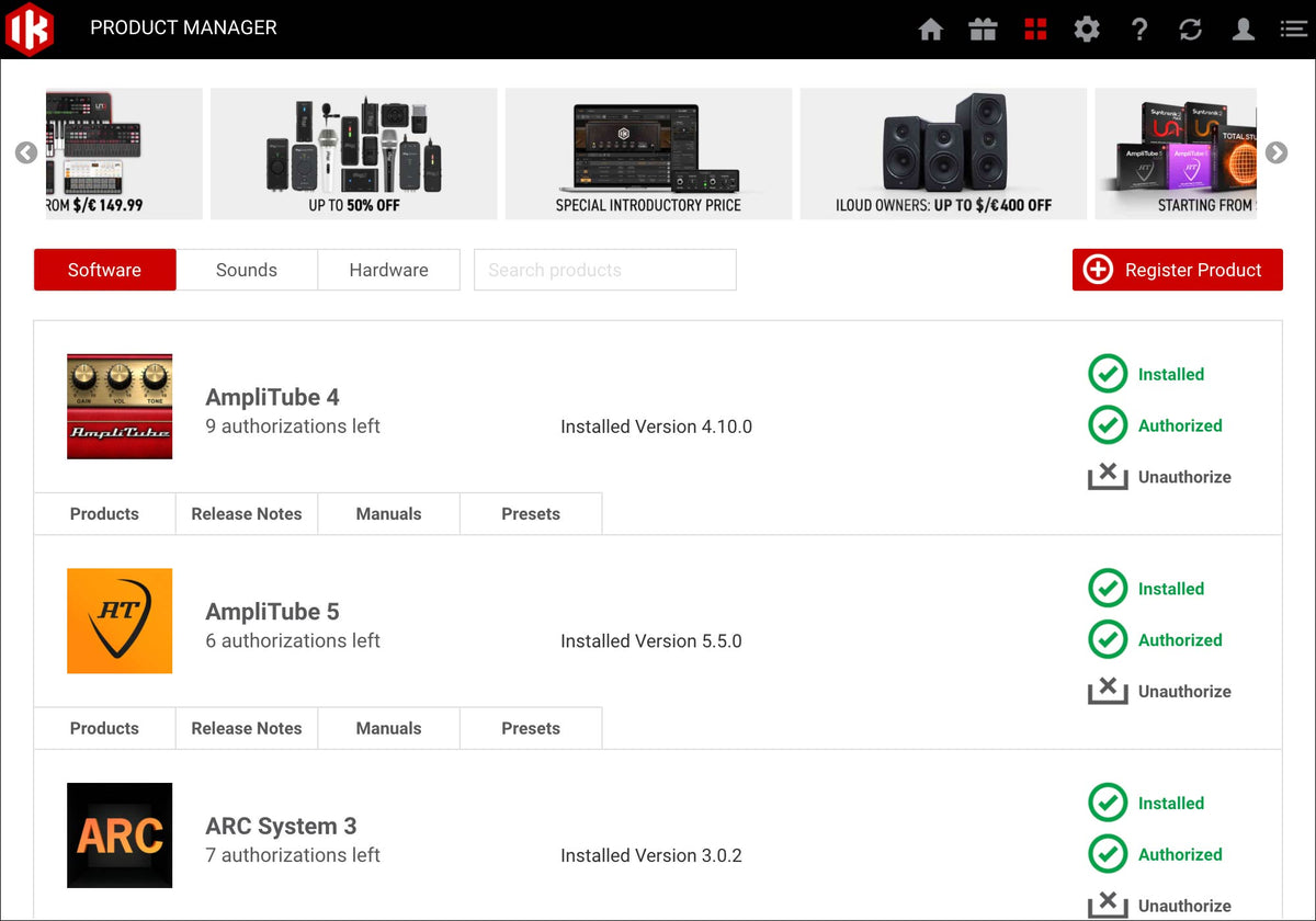 Manage your software collection