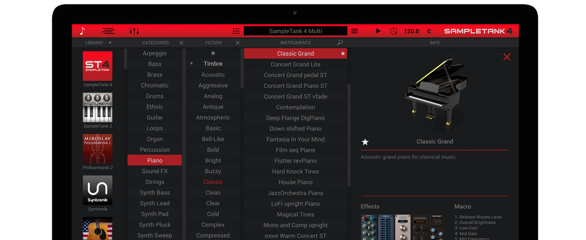 SampleTank 4 interface on Mac