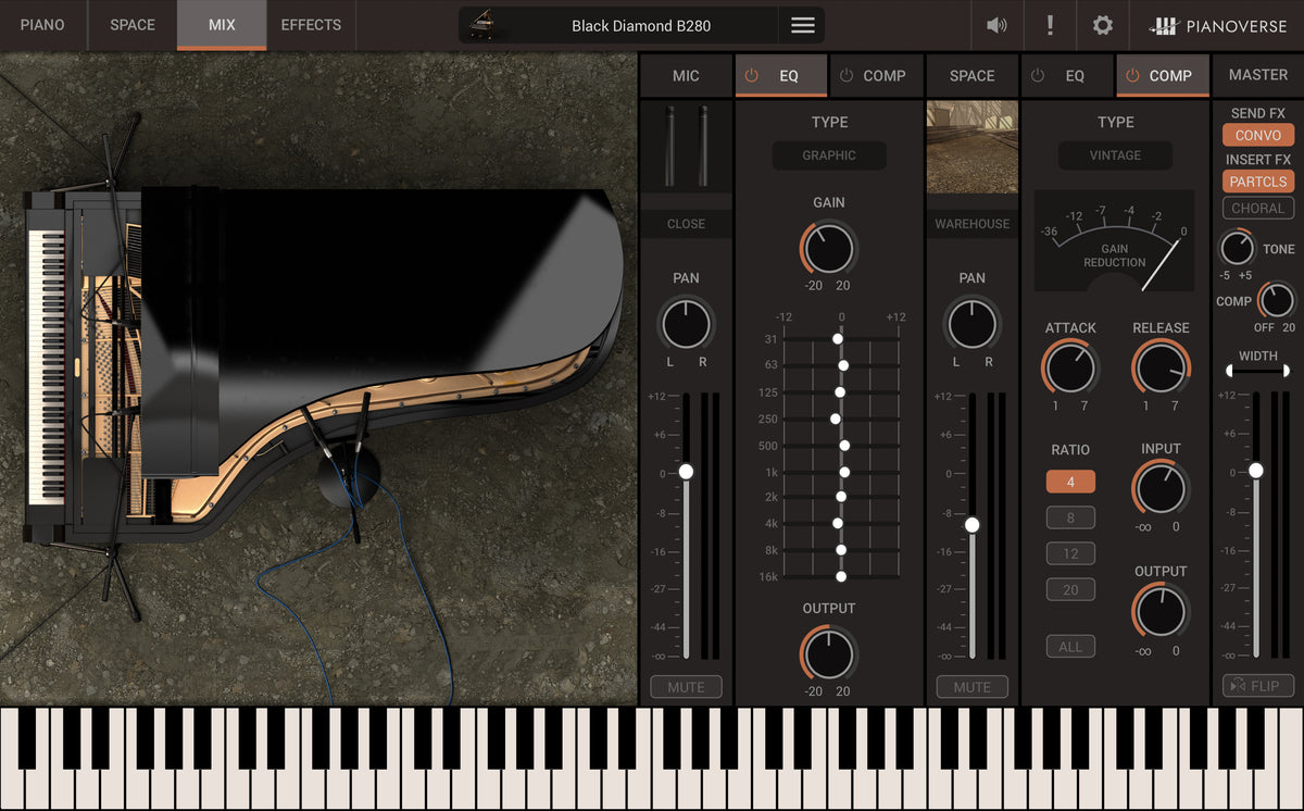 Pianoverse - Black Diamond B280