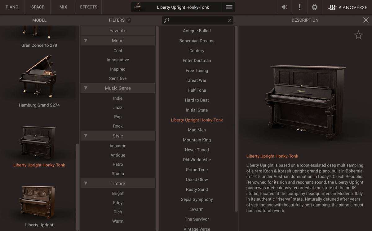 Pianoverse - Liberty Upright
