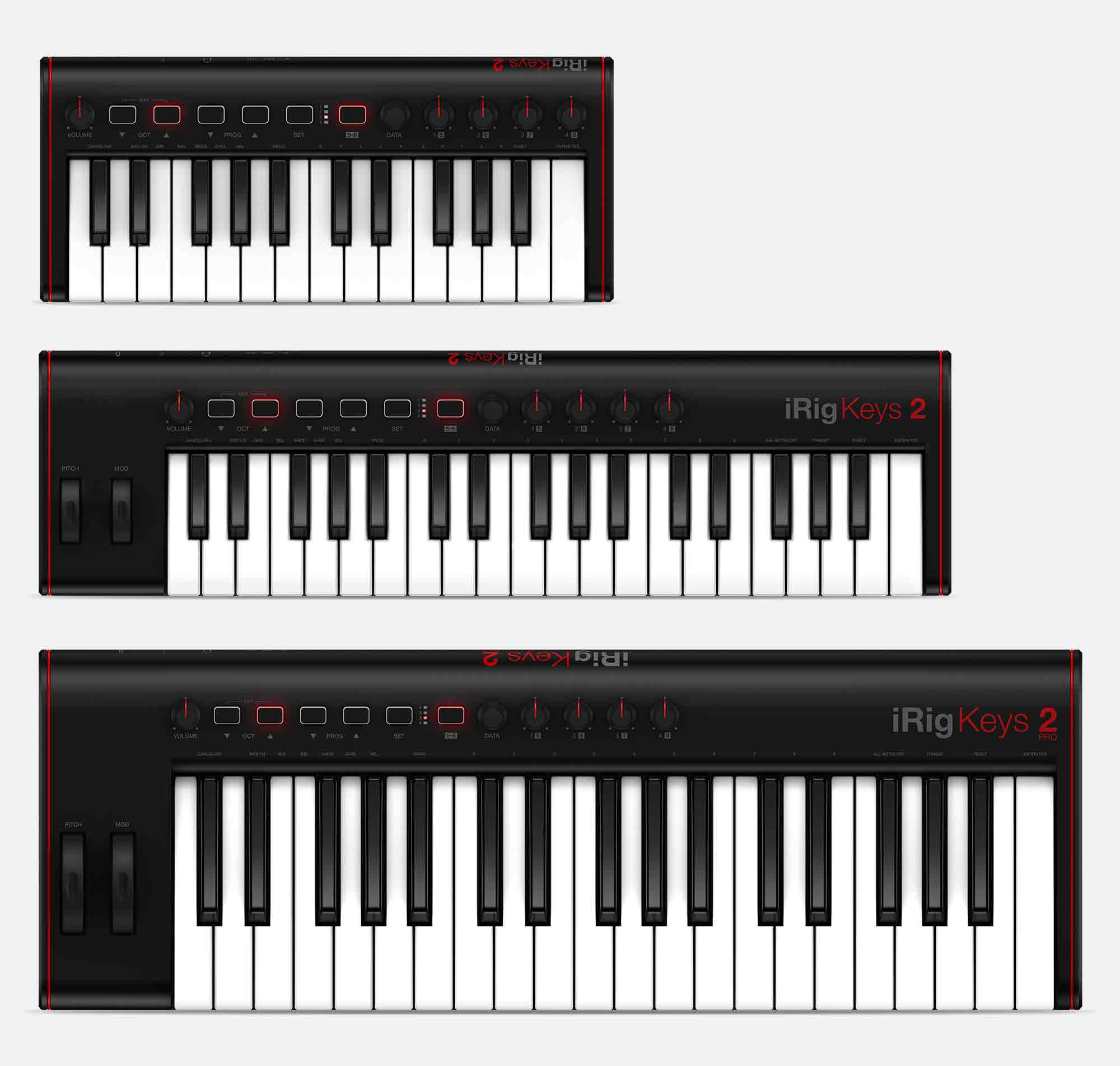 IK Multimedia – iRig Keys 2 Pro Controlador MIDI USB de 37 Teclas – Audio  Store