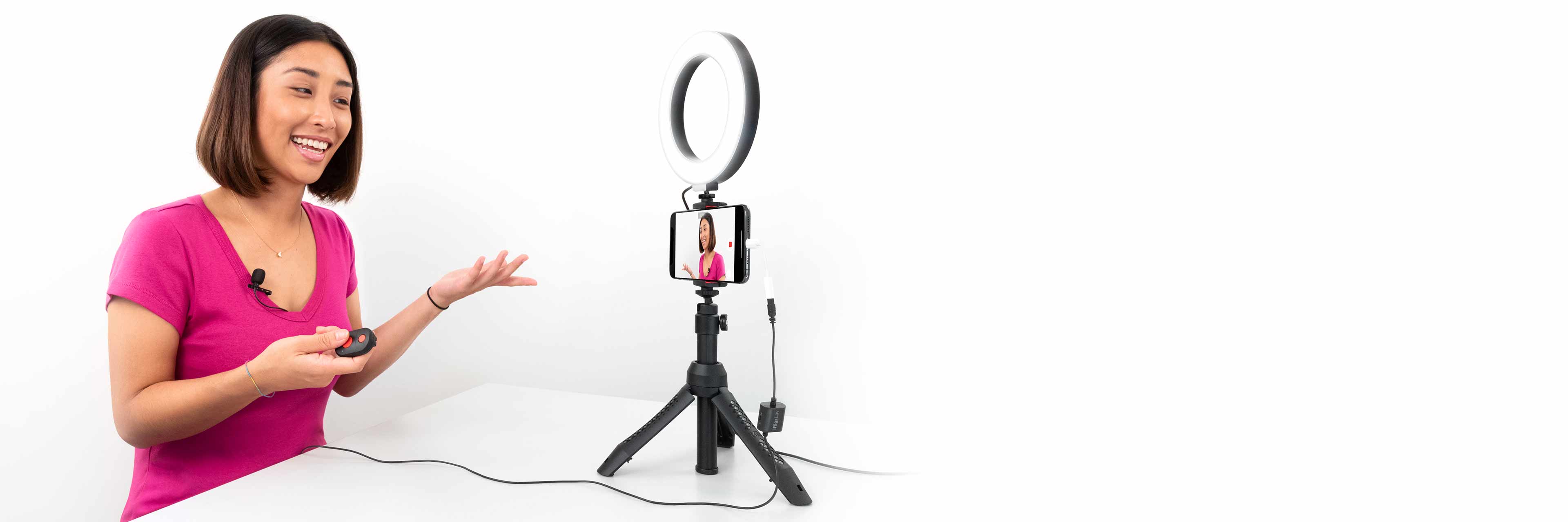 IK Multimedia iRig Video Creator HD Bundle Professional Video and Streaming  Kit with Ring Light