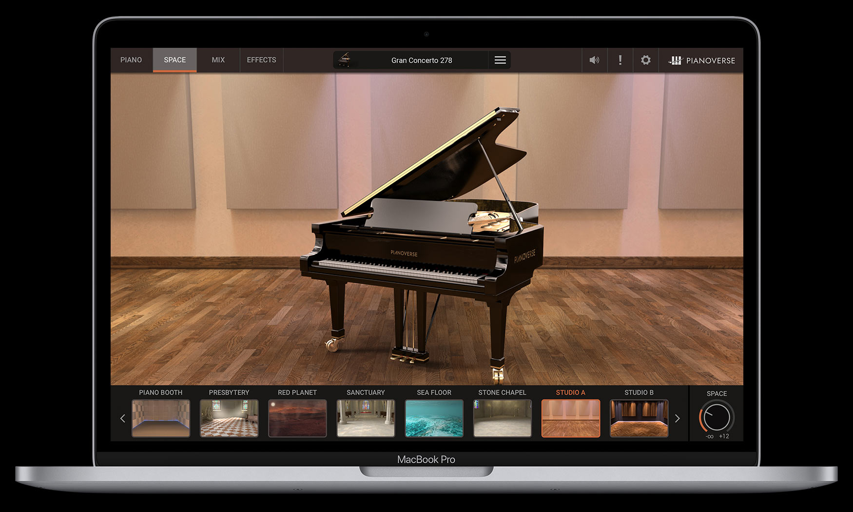 Macbook with Pianoverse GUI